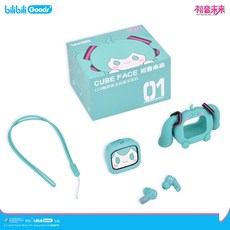 bilibiliGoods 正版 初音未來 CUBE FACE 小電視 觸控 藍牙耳機 初音小電視 初音耳機, 初音未來miku禮盒, 初音未來miku禮盒