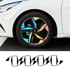 아이리온 아반떼 CN7 17인치 호환 휠마스크 홀로그램 카본 데칼 메탈 커버, 아반떼CN7전용_17인치휠마스크_유광블랙, 1세트