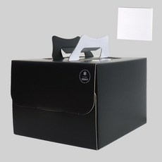 라라패키지 1호 케익상자 받침포함, 2세트, 블랙