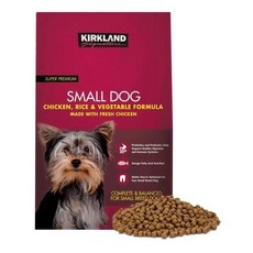 Kirkland Signature 科克蘭 雞肉&米&蔬菜配方 小型犬乾狗糧 9.07公斤, 1個