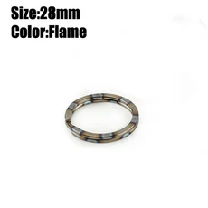 다채로운 티타늄 합금 열쇠 고리 EDC 야외 작은 도구 초경량 티타늄 열쇠 고리 액세서리 녹 없음, [04] 28mm flame