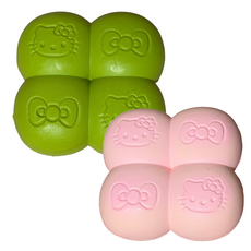 [얌이문구판매소] 고양이 4구모찌빵 스퀴시 말랑이 스트레스해소, 딸기맛, 1개