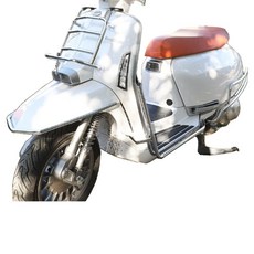 OD 람브레타 호환 G350 튜닝 윈드실드 등받이 리어랙 테일랙 범퍼 페달 파츠, M0093LK(실버-범퍼)