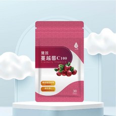 日濢 雙效蔓越莓維生素C 口嚼錠 30錠, 1個