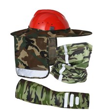 깡앤총총 안전모챙 햇빛가리개 여름용 안전 자외선차단, 1세트, 밀리터리