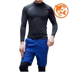 남성 수영복 쿨 원단 심플 컬러 래쉬가드 비치웨어 실용적인 여름 필수 아이템, 본상품선택