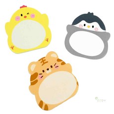 YGSA 동물디자인 메모지 20매입 호랑이메모지, 호랑이