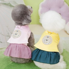 강아지 한복 생활 개량 설빔 고양이 한복 추석 명절 원피스 드레스 의류 치마, 핑크