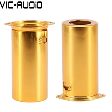 알루미늄 9PIN 튜브 소켓 실드 커버 진공 튜브 실드 앰프 DIY용 9G-55 12AX7 12AU7 5670 ECC82 6922 ECC83, 1개, 기타, 02 9G-55 Yellow 2PCS