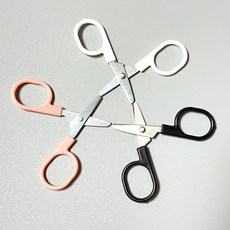 3색 미니 가위 바느질 쪽가위 실밥제거 강아지 고양이 발바닥털 미용가위 이발기, 1개, 화이트