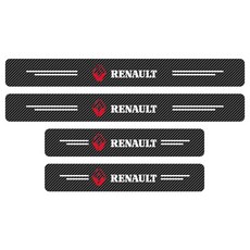 자동차 용 4pc 탄소 섬유 임계 값 스티커 르노 Trafic Clio Laguna 2 Megane Duster Captur 페달 보호, red