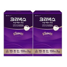 크리넥스 보습에센스 로션 미용티슈 3겹, 3개입, 2개
