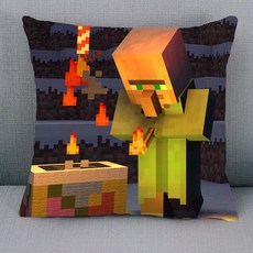 마인크래프트 캐릭터 베개 크리퍼 TNT 봉제 쿠션 인형 선물, 진회색