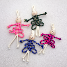 혼자놀기 키트 마음챙김 이색체험 diy 초등 키링 만들기 걱정인형 나비 시니어 마크라메 재료, 연핑크