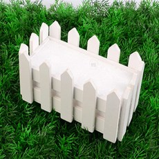 노코필수품 사각 울타리모양 조화 화분 실내화분울타리, 브라운 - 소