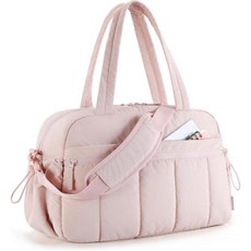 BAGSMART Gym 백 여성용 더플 for 트래블 with Wet 포켓 경량 캐리 온 위켄더 발수 내수성 342141, Medium, Coral 핑크