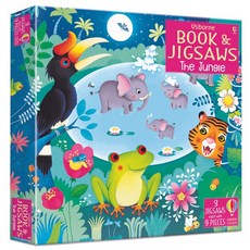 Usborne 經典翻翻書：叢林 (3款9大片拼圖+1本小書), 詳見詳細資訊