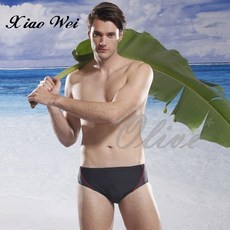小薇的店 泳之美品牌 紅灰配色雙側邊 大男三角泳褲 特價399元 (M-XL)