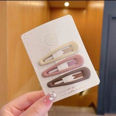 小巧精緻髮夾女側邊鴨嘴bb夾前額碎髮劉海夾髮卡, 1個, 水滴-3件