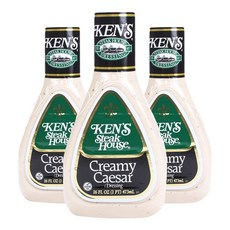 켄스스테이크하우스 크리미 시저 드레싱 글루텐 프리, 473ml, 3개