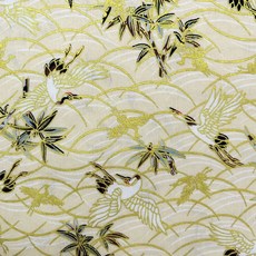 유카타 기모노 고양이 잠옷 프린트 강아지, H. 샴페인 대나무 학 샴페인