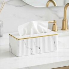 일상가 고급스러운 프리미엄 가죽 모던 심플 티슈 케이스 커버, 마블