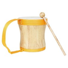 인도 드럼 탬버린 나무 휴대용 양가죽 탑스 오르프 타악기 내구성 드럼스틱, 1개, 2. Orange