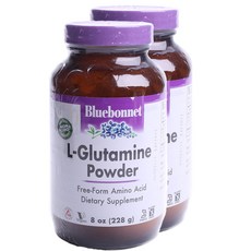 Bluebonnet L-谷氨醯胺粉 無麩質 純素, 2個, 228g