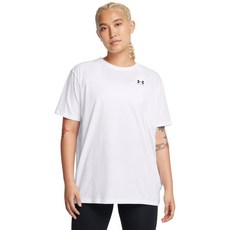 매장정품 언더아머 UNDERARMOUR 여성 BF 로고 오버사이즈 반팔 1386844-100 506124