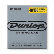 Dunlop DBSBN45105 슈퍼 브라이트 베이스 스트링 니켈 와인드 미디움 .045–.105 4줄 세트_159676, FULL SCALE, 4-STRING, 40-100