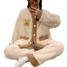 수유복 임부복 잠옷 조리원원피스 임산부 다단끈조절 두꺼운 겨울