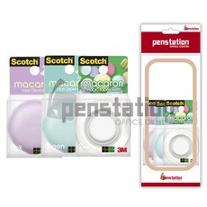 3M 스카치 매직 테이프 마카롱 테이프+리필세트, 새콤달콤 핑크 1개+달콤산뜻 그린 1개+리필 세트
