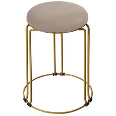 화장대 의자 거실 북유럽, 베이지 가죽