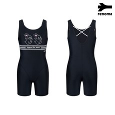 [AK플라자] [레노마수영복] 여아동 U백 반신 수영복 GF2E861_BK