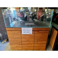 Yiding 45度超白缸 附原木色木架 (長120 寬60 高45) - 貓的水族實體店面現貨, 1個, yinding長120寬60高45（瑕疵