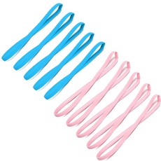 10Pcs 컬러 여성 남성 요가 머리띠 스포츠 미끄럼 방지 탄성 고무 헤어 액세서리, x 10pcs 11
