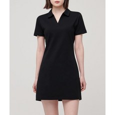 무신사 스탠다드 MUSINSA ANDAR D WOMAN 우먼즈 슬릿 넥 폴로 원피스 블랙 MWBOE5Z06-BK 115389