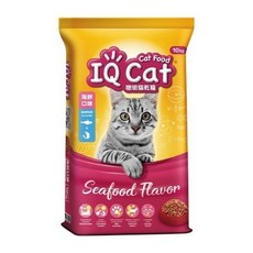 IQ Cat 聰明貓乾糧, 1個, 海鮮口味,10公斤, 10kg, 海鮮
