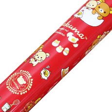 영프라자 리락쿠마 비닐 증착 포장지 대, 레드, 1개