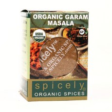 스파이슬리 유기농 시즈닝 가람 마살라 14.2g 에코박스 Spicely Organic Seasoning Garam Masala 0.50 Ounce ecoBox Certified