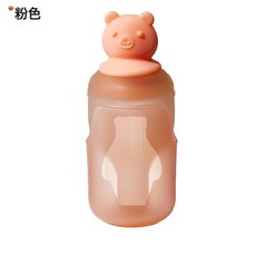 DFMEI 寶寶喂藥神器嬰兒防嗆喂液器喝水幼兒童小熊奶嘴式新生兒餵奶吃藥, 1個, 粉色(密封袋):如圖