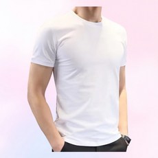 여름 남자 티셔츠 런닝 러닝 일상용 무지반팔티 반티