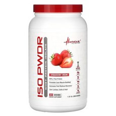 메타볼릭 뉴트리션 Iso Pwdr 웨이 프로틴 아이솔레이트 분리유청단백질 딸기 크림 690g (1.52lb), 1개
