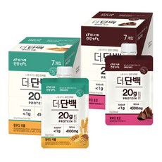 tft 더 단백 프로틴 단백질 파우더 2종 14개입 (곡물 20g x 7개입 + 초코 20g x 7개입), 1개, 1세트