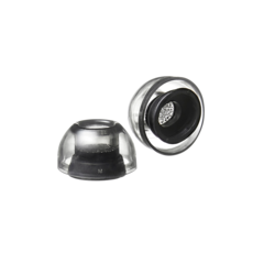 【韓國 AZLA】 XELASTEC II AirPods Pro 1/2代 專用耳塞套 溫感變形材質, 透明黑, 4個