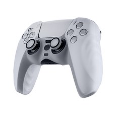 FlashFire PS5 DualSense手把保護套-白(可用原廠充電座) 送蘑菇頭套 手把保護 台灣品牌, 1個, 白, P803W