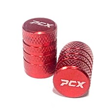 데일리쇼핑 오토바이 PCX 호환 타이어 밸브캡 타이어캡 마개 커버 에어캡, 레드, 1세트