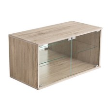 【Akira】可堆疊MIT低甲醛80*40鏡面二層展示櫃 BO105 櫃子 收納櫃 置物櫃 書櫃 公仔櫃 模型櫃 收藏櫃 玻璃櫃 層板可調, 漂流木紋