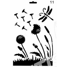 ST-B50-0031 型染版(Stencil) - 蝶古巴特DIY簍空模板，輕鬆塗鴉繪畫，打造獨特風格, 1個, B50-0031