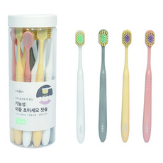 나무이야기 기능성 이중 초미세모 칫솔 4종 x 3p 세트, 혼합색상, 상세페이지 참조, 1세트